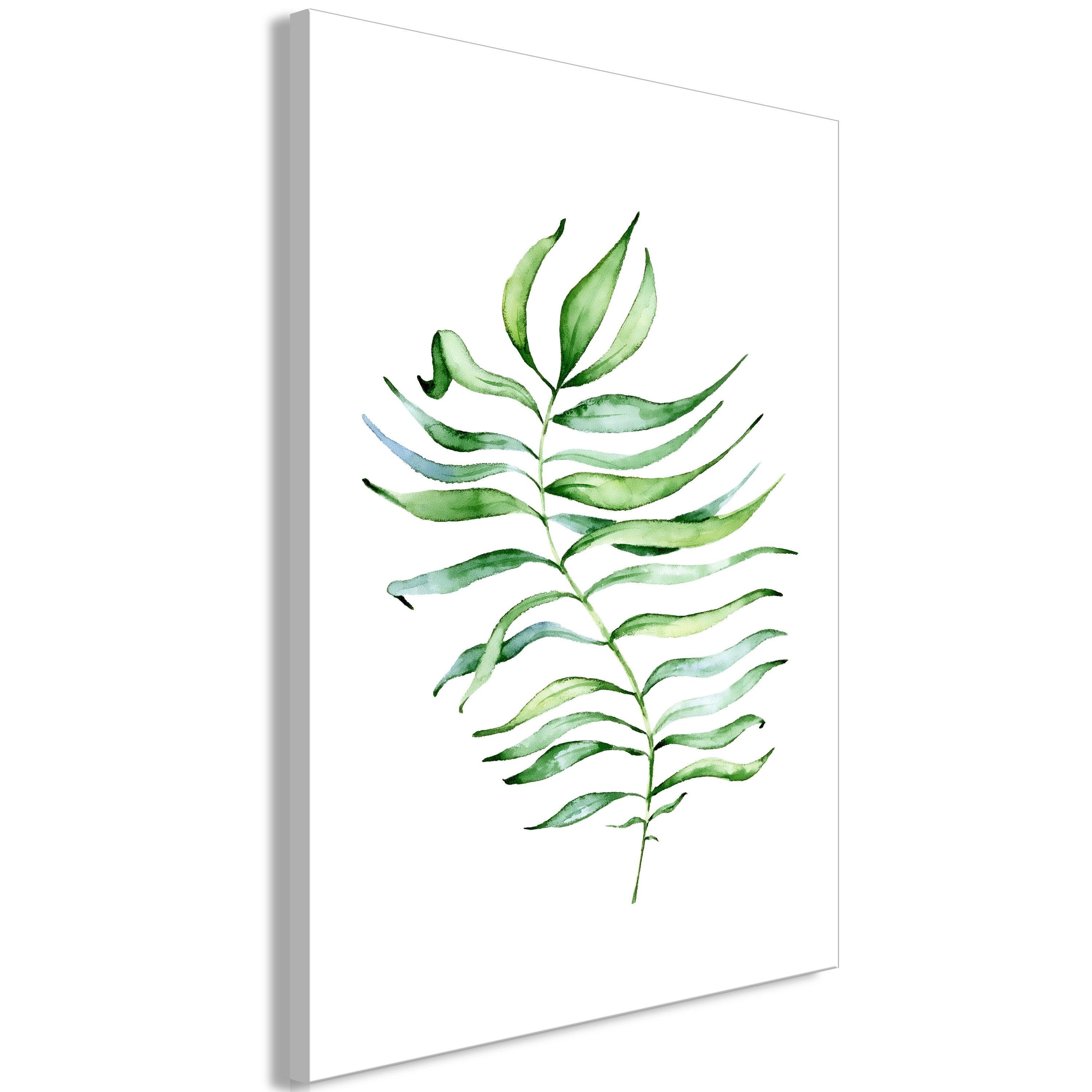 KUNSTDRUCK Grün 80/120 cm - Weiß/Grün, Textil (80/120cm) - KUNSTLOFT