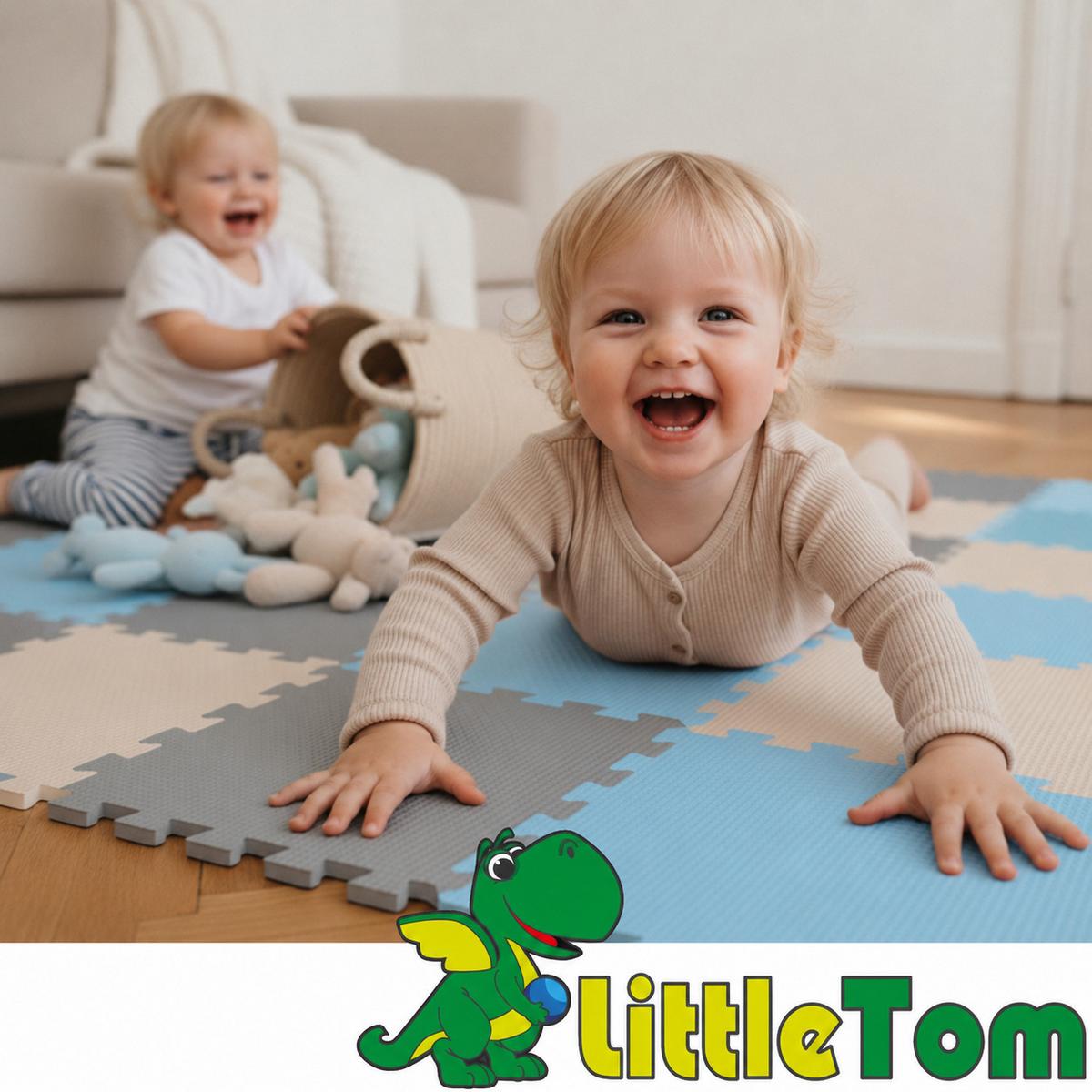 SPIELMATTE ab Null - 270/90 cm Puzzlematte Grau - Multicolor, Kunststoff (30/30cm) - Littletom