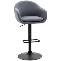 BARHOCKER, Leinenimitat, Dunkelgrau - Dunkelgrau, Textil (54/112/54cm) - HOMCOM