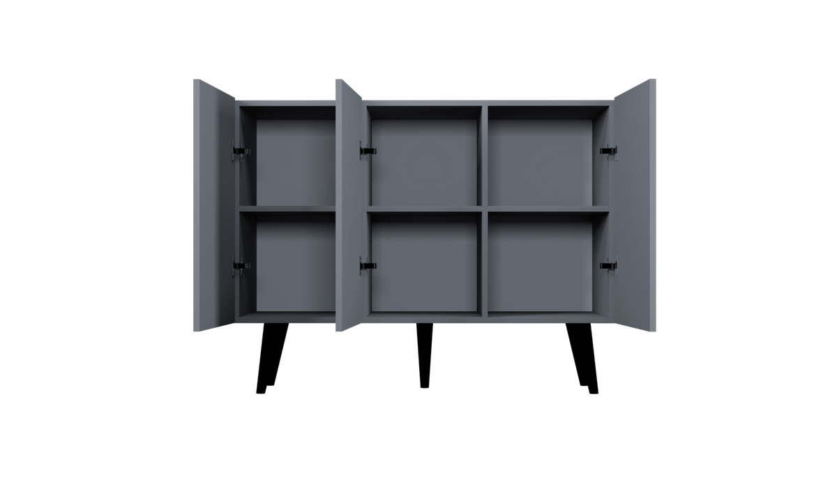 KOMMODE Toronto Grau 39,9/95,5/120 - Grau, Holzwerkstoff (40/96/120cm) - RAUMHIRSCH FURNITURE