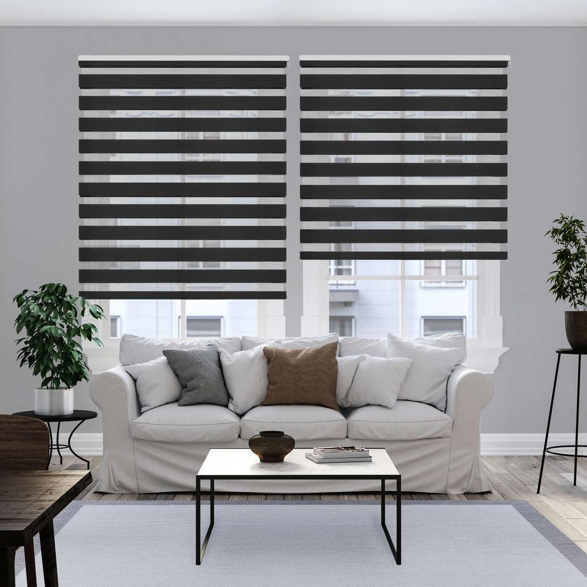 DOPPELROLLO Grau 120x180 cm - Grau, Kunststoff (120/180cm) - STORESDECO
