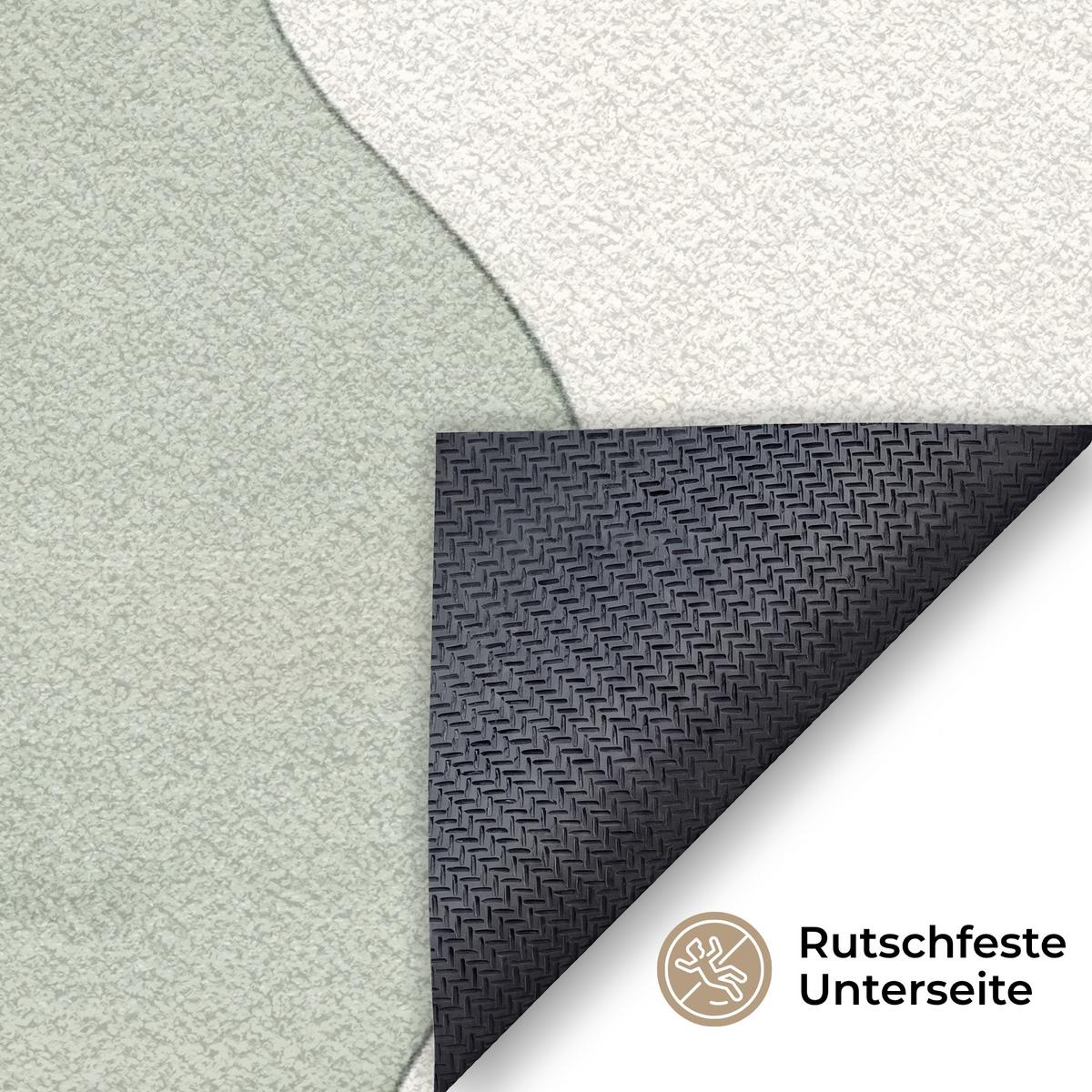 FUSSMATTE Japandi - Abstrakt - Grün Schmutzfangmatte 180x120 cm - Multicolor, Kunststoff (180/0.4cm) - MuchoWow