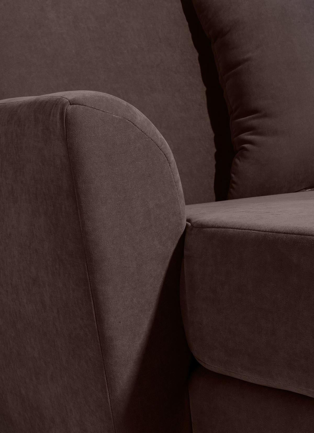 SESSEL XXL Karil Bezug Veloursstoff Buche natur / braun - Braun, Kunststoff (136/107/142cm) - 58aufmkessel
