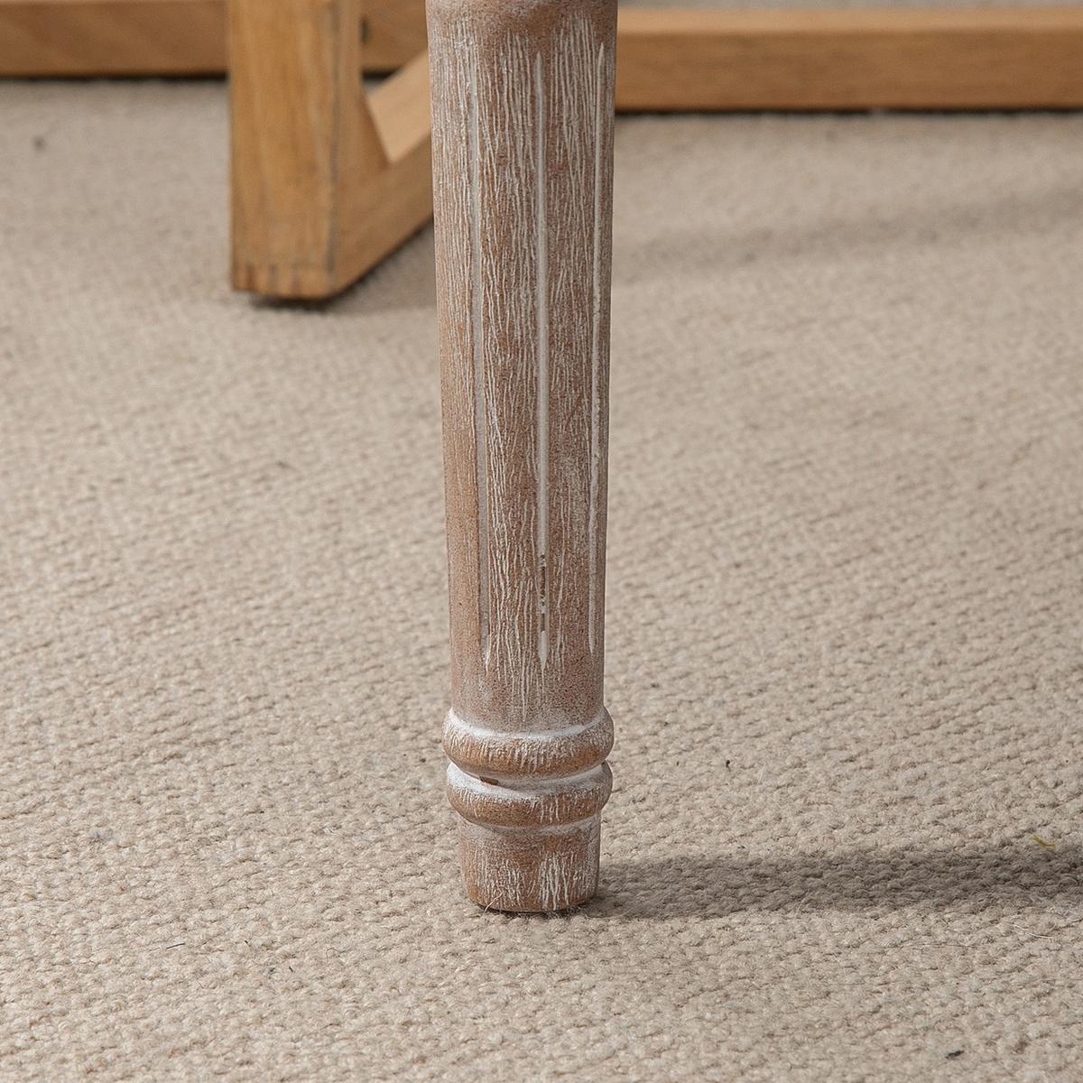 SITZHOCKER, Polsterbank mit Leinenoptik, Cremeweiß - Weiß, Kunststoff (40/43/80cm) - HOMCOM