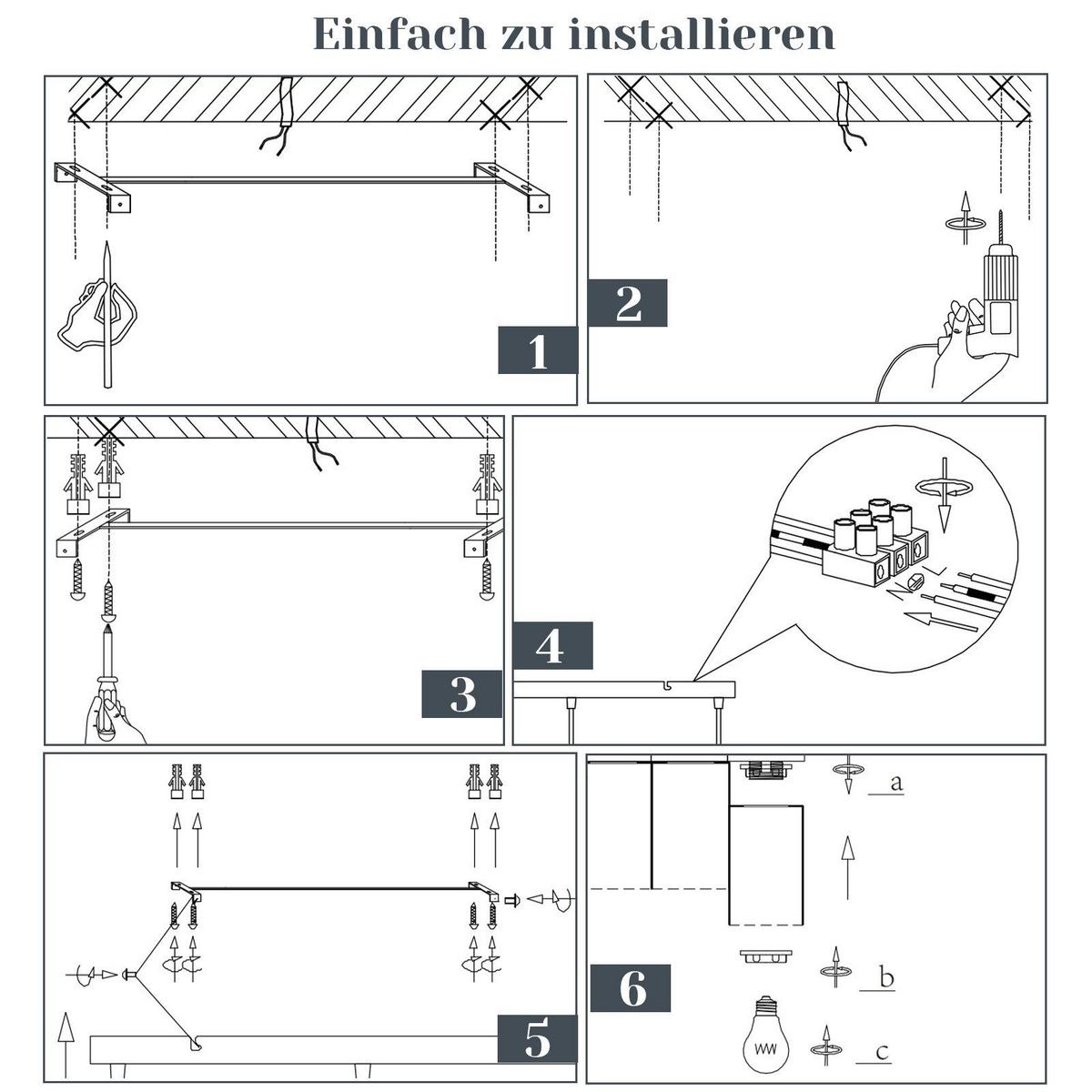 PENDELLEUCHTE Elmar 3-flammig 50/10/150 cm - Schwarz, Metall (50/10/150cm) - Nettlife