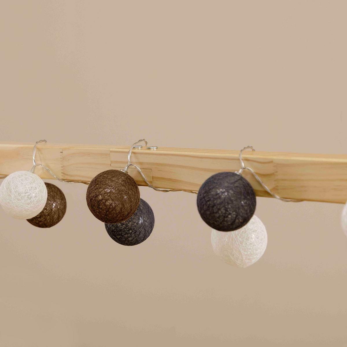 LICHTERKETTE AMICI - Grau, Kunststoff (6cm) - IDIMEX