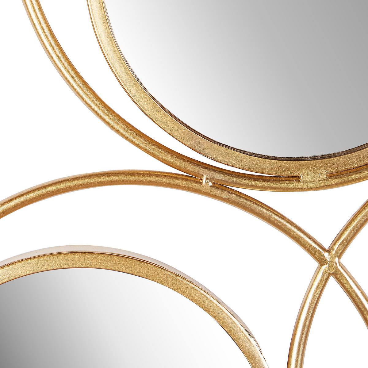 WANDSPIEGEL gold 4-teilig 50/80 cm Lescar - Goldfarben, Metall (50/80/2cm) - Beliani