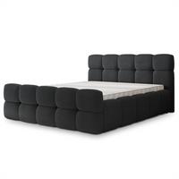 POLSTERBETT ELIZJA 140x200 cm mit Bettkästen - Schwarz - Schwarz, Holz (140/200cm) - MASSENO