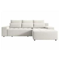 ECKSOFA Vento Weiß - Schwarz/Weiß, Holz/Kunststoff (280/184cm) - Graingold