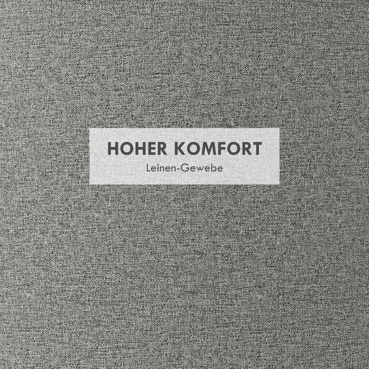 SITZHOCKER Rund mit Polsterung und Stauraum, Klappdeckel, Grau - Grau, Textil (56/42/56cm) - HOMCOM
