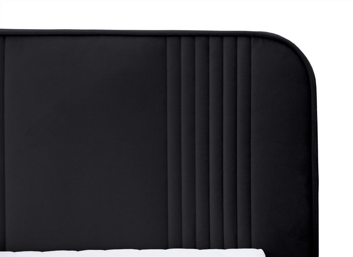 BOXBETT Alize - Schwarz, Holzwerkstoff/Textil (120/200cm) - Fun Möbel