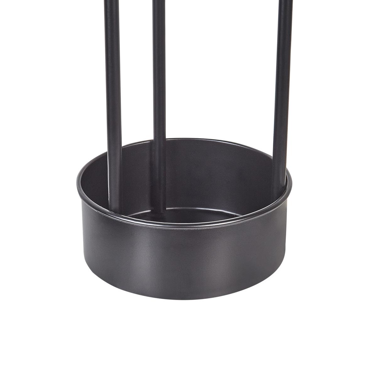 SCHIRMSTÄNDER Metall Schwarz Monnaie - Schwarz, Metall (21/66/21cm) - Beliani