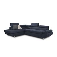 ECKSOFA Schlafsofa Panos In Esito - Dunkelblau, Holzwerkstoff/Textil (275/210cm) - Fun Möbel