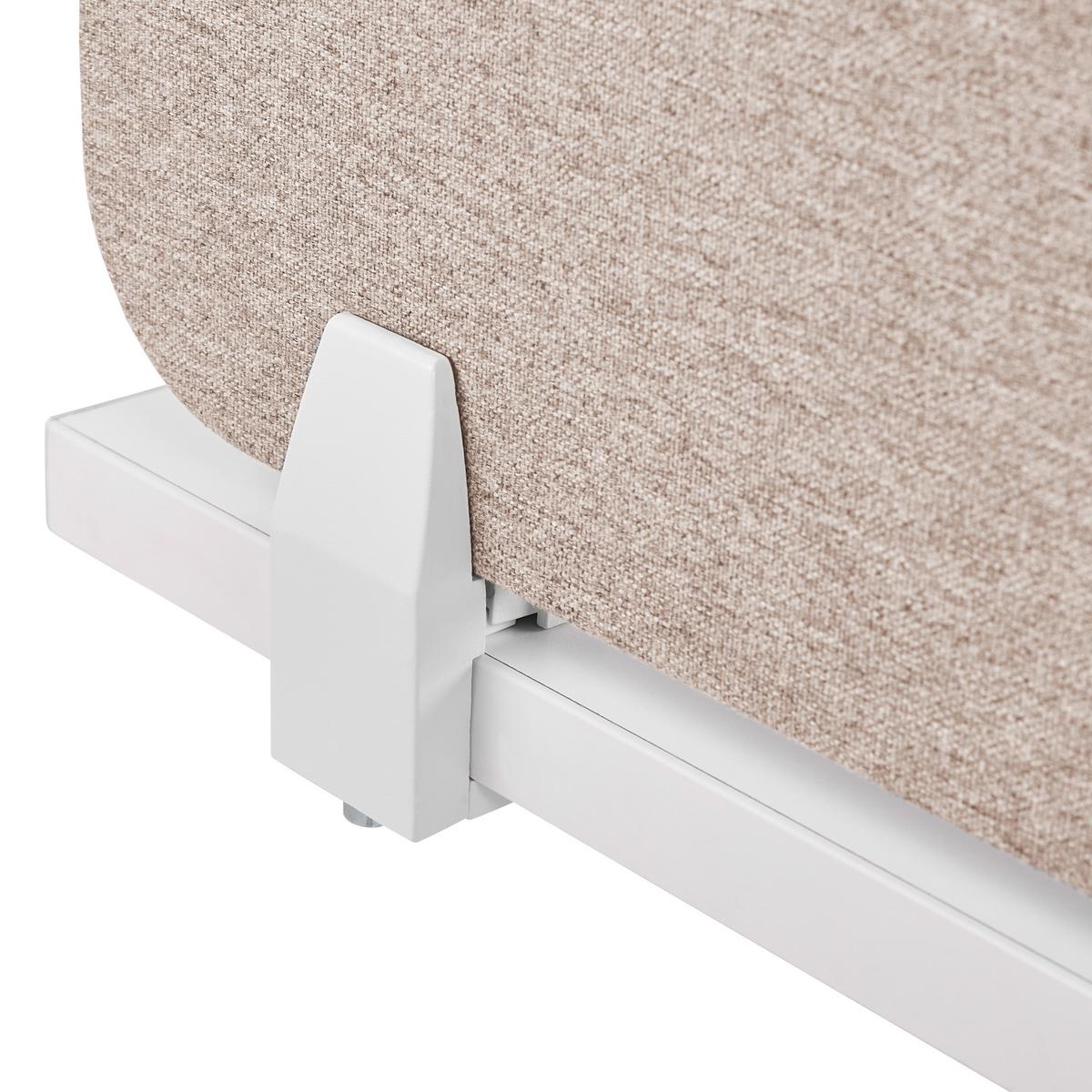 SCHREIBTISCHTRENNWAND 80 x 40 cm Beige Wally - Beige, Textil (80/40/2cm) - Beliani