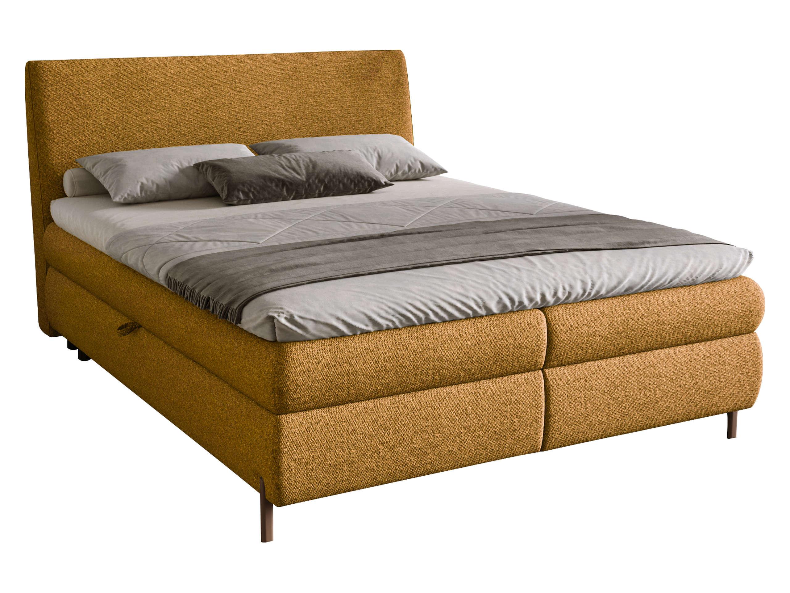 BOXBETT Evia - H3 - Braun, Holzwerkstoff/Textil (160/200cm) - MIRJAN24