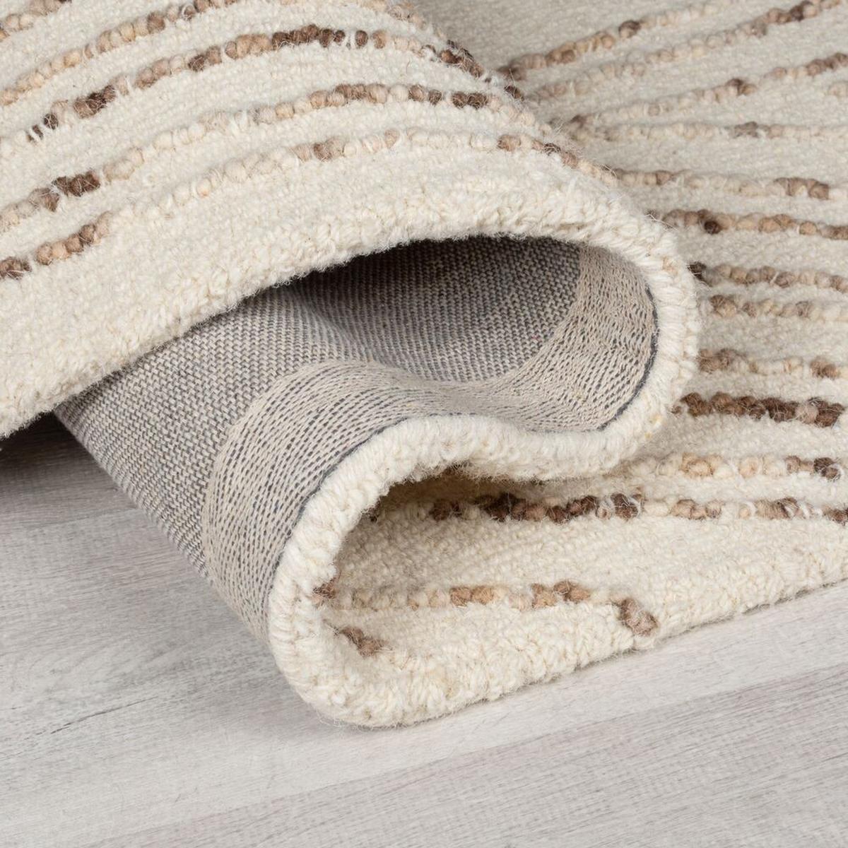 WOLLTEPPICH HUMBER, abstrakt, Natur-Braun, 80 x 150 cm - Beige, Textil (150/80cm) - KADIMA DESIGN