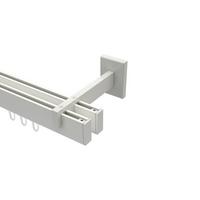 GARDINENSTANGE INNENLAUF Smartline Paxo 260 cm (geteilt in 2 x 130 cm), 2-läufig, 14x35 mm Weiß - Weiß, Metall (260cm) - INTERDECO