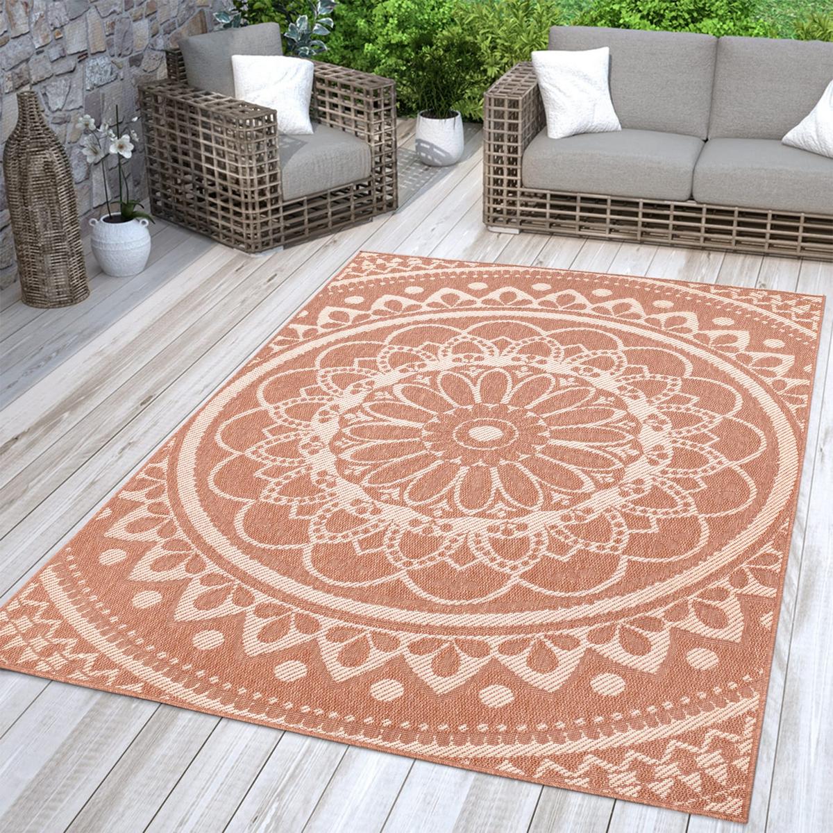 OUTDOORTEPPICH Marokkanisch Apricot 160 x 220 cm - Hellrosa, Kunststoff (160/220cm) - TT Home