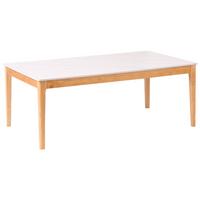 COUCHTISCH Weißer Marmor Bonney - Hellbraun/Braun, Holz (120/70/46cm) - Beliani