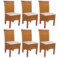 ESSZIMMERSTUHL Braun 6er-Set - Braun, Holz (46/96/42cm) - MCW