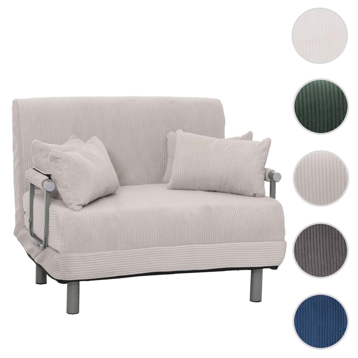 SCHLAFSESSEL Hellgrau - Hellgrau, Textil (105/80/190cm) - MCW