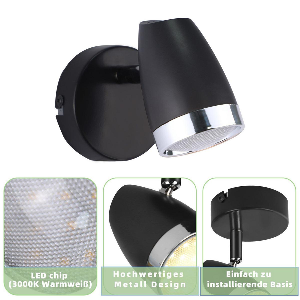 LED-DECKENSTRAHLER Lentz 8/13.5/5.6cm - Dunkelgrau, Metall (8/13.5/5.6cm) - Nettlife