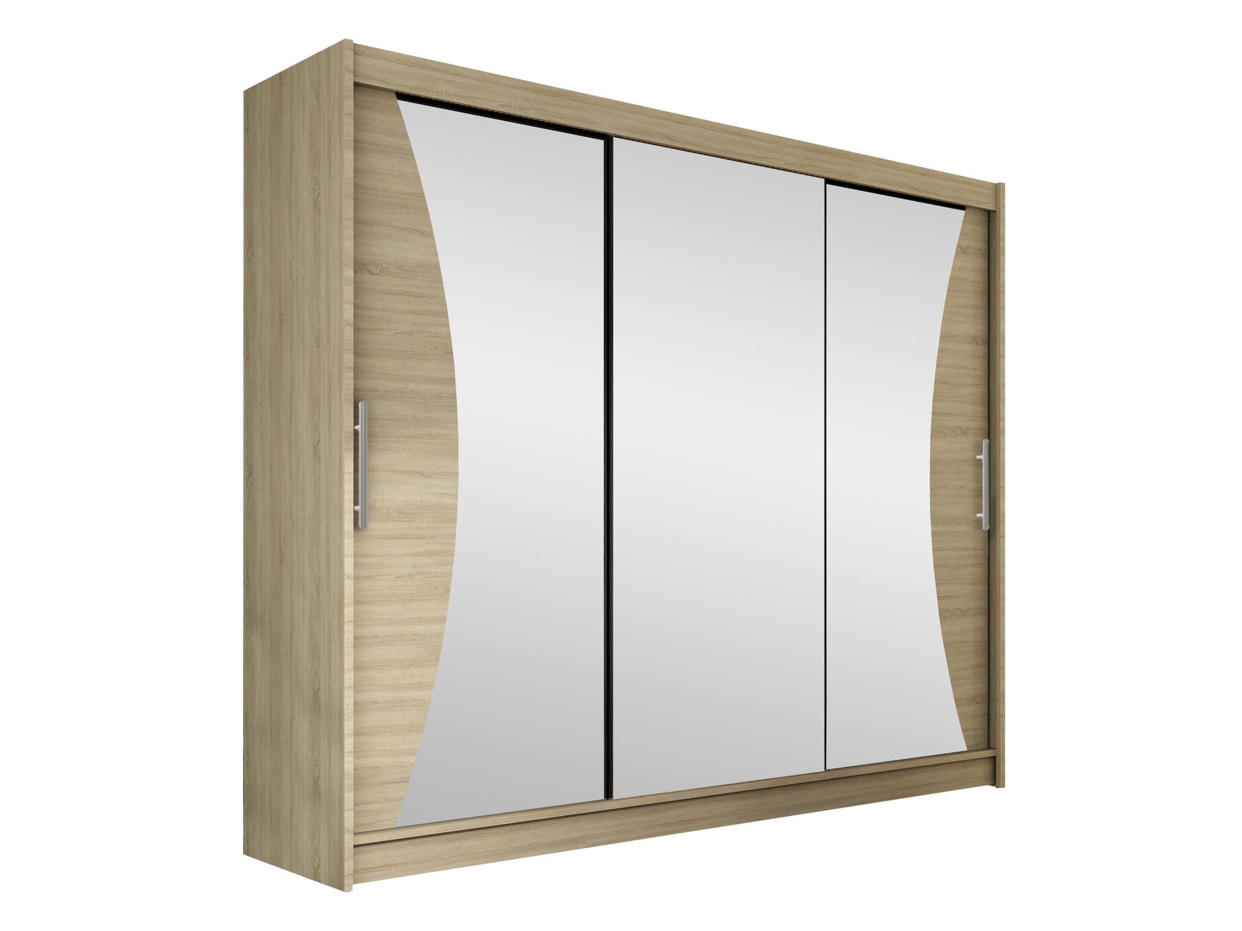 KLEIDERSCHRANK Aston IV - Silberfarben/Sonoma Eiche, Holzwerkstoff/Kunststoff (250/215/58cm) - MIRJAN24