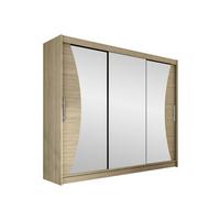 KLEIDERSCHRANK Aston IV - Silberfarben/Sonoma Eiche, Holzwerkstoff/Kunststoff (250/215/58cm) - MIRJAN24
