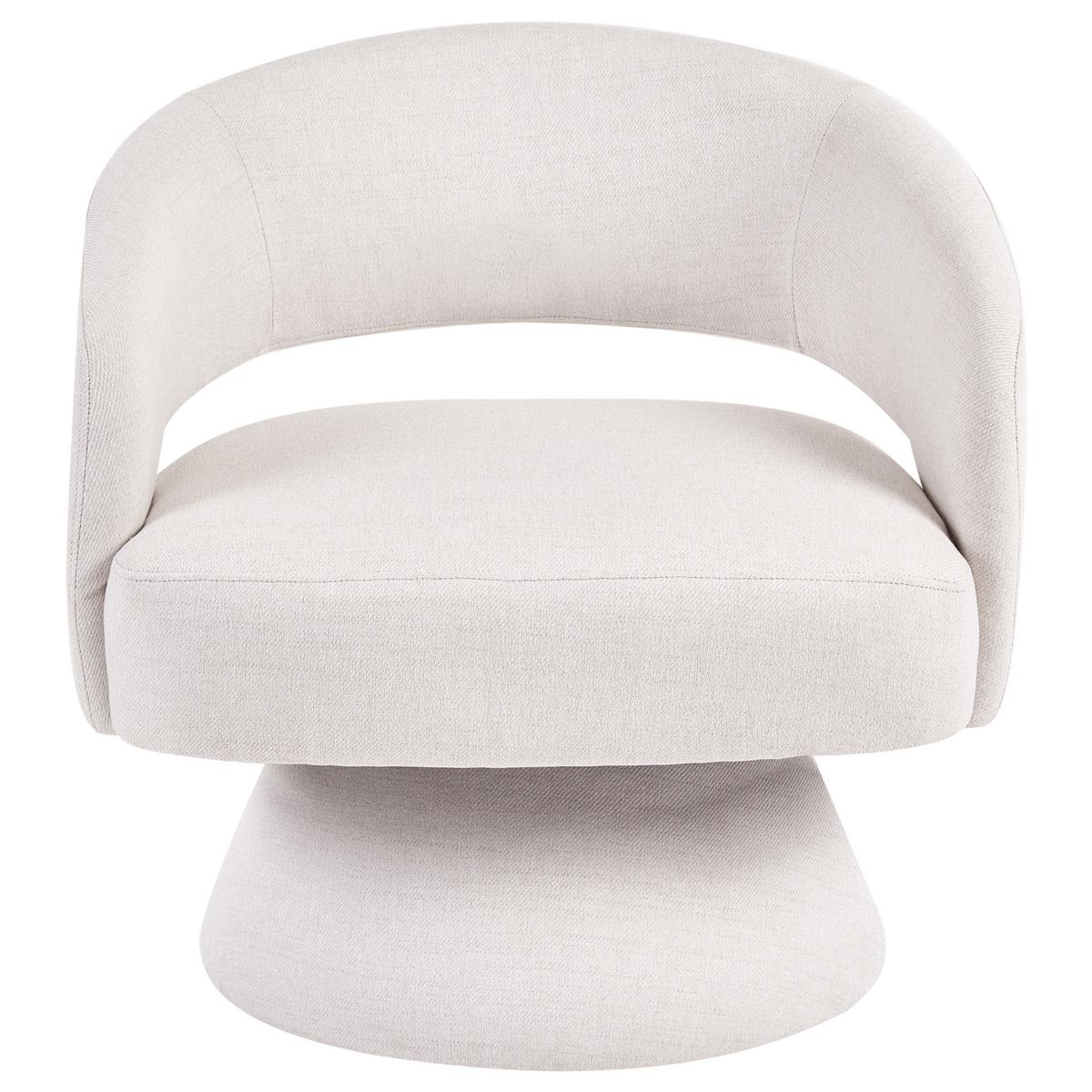 DREHSESSEL Cremeweiß Eidal - Weiß, Textil (68/71/68cm) - Beliani