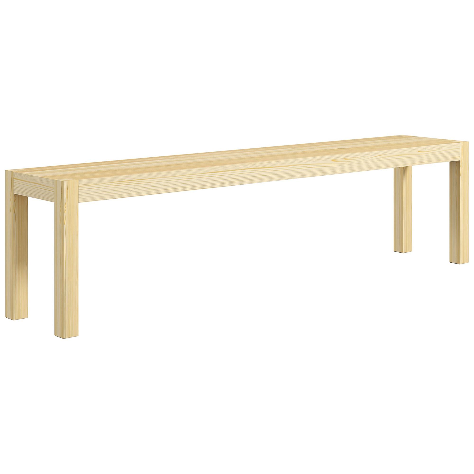 SITZBANK Natur 175 cm - Naturfarben, Holz (175/45/33cm) - HOMCOM
