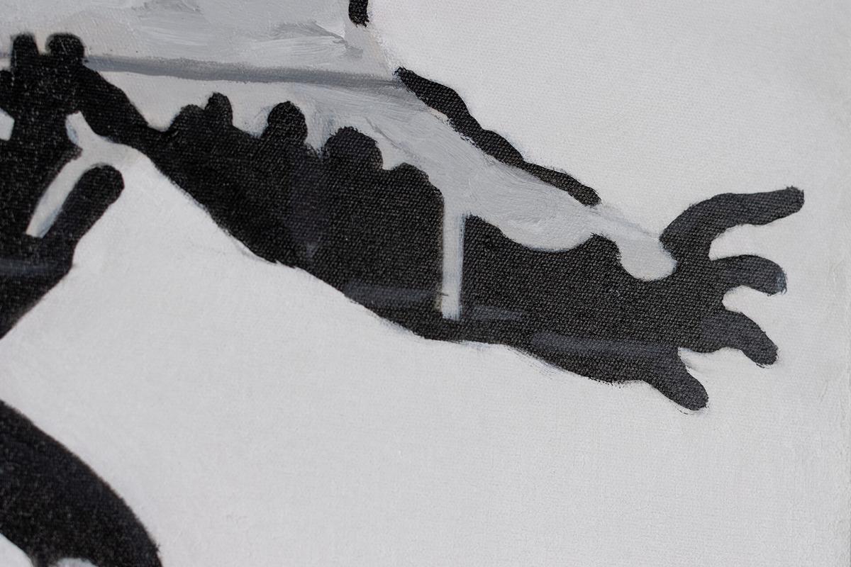 ACRYLBILD HANDGEMALT 60/90 cm - Schwarz, Holz/Textil (60/90cm) - KUNSTLOFT
