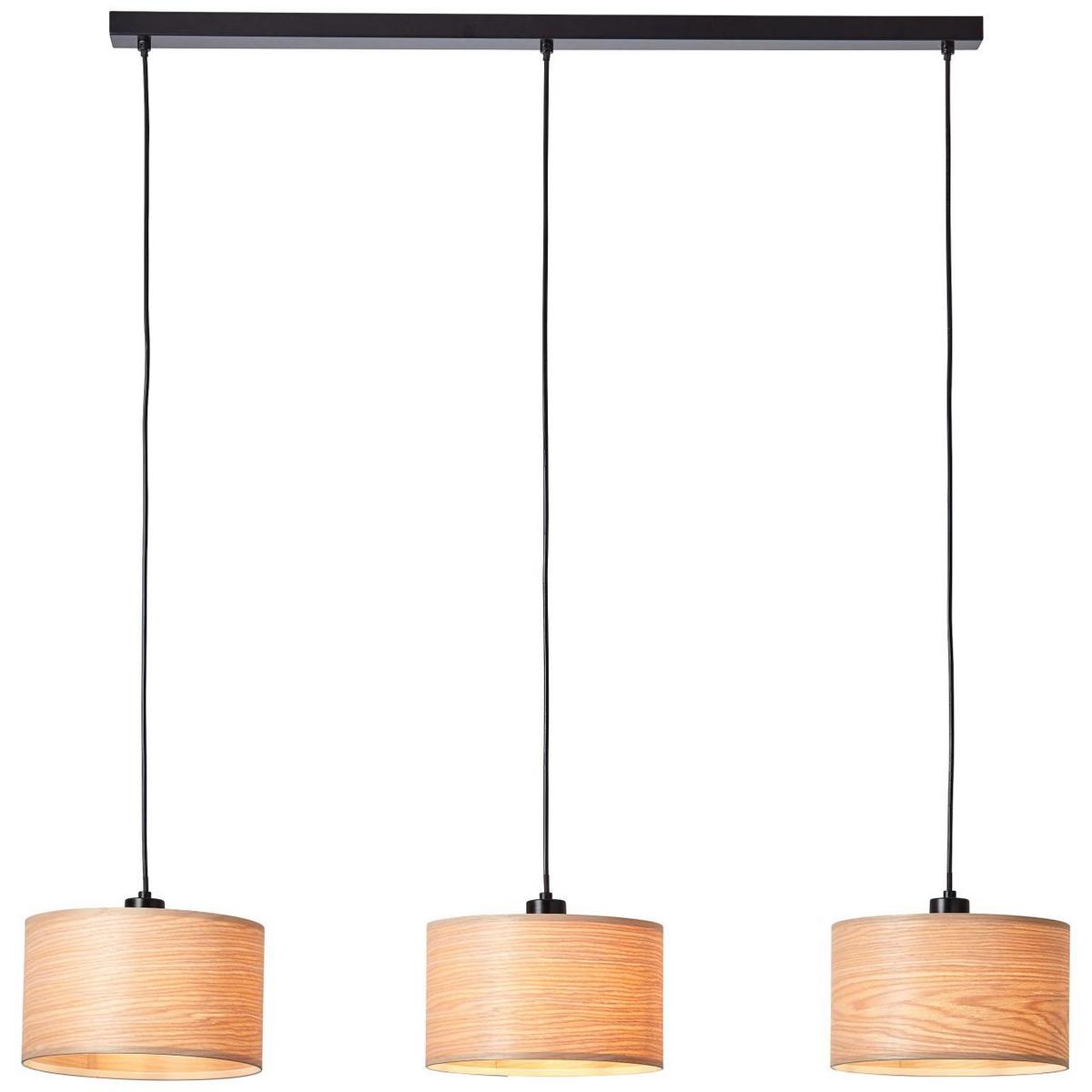 PENDELLEUCHTE Romm 99491/76 - Schwarz, Holz (25/110/120cm) - Brilliant