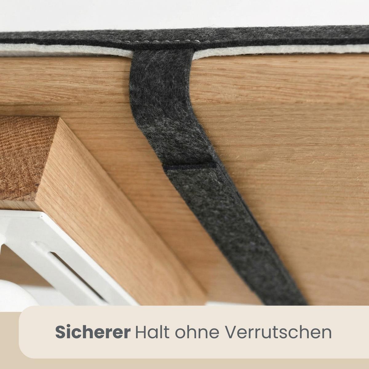 BIERBANKAUFLAGE Filz, 2er Set, Anthrazit, 180/28/0,8 cm - Grau, Kunststoff (28/1/180cm) - Dunedesign