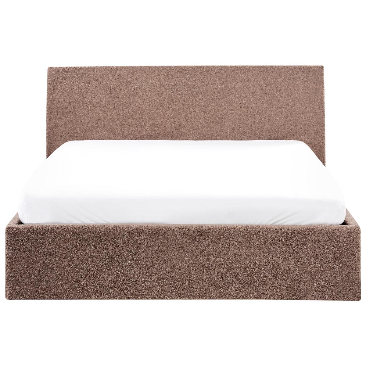 POLSTERBETT 140x200 cm Braun Orbey - Braun, Textil (140/200cm) - Beliani