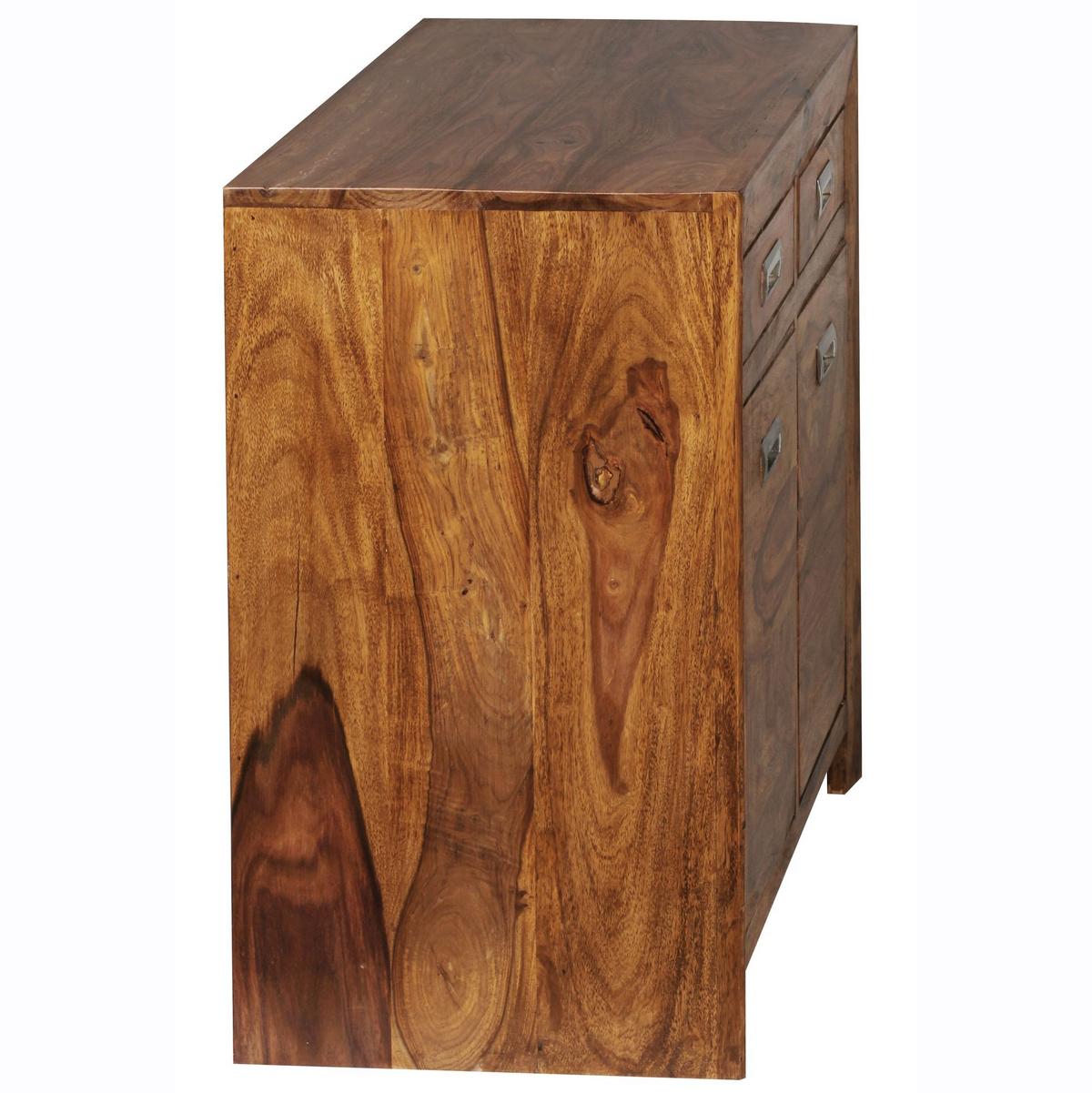 SIDEBOARD – Massivholz, 90 cm, 2 Türen, Schubladen, viel Stauraum - Braun, Holz (90/70/40cm) - KADIMA DESIGN