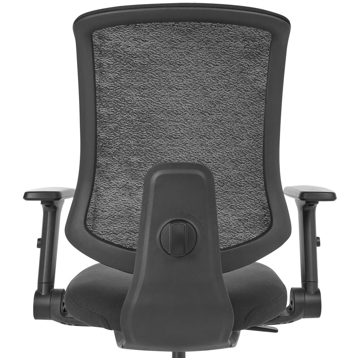 BÜROSTUHL Stoff Schwarz Sero - Schwarz, Textil (66/95/58cm) - Beliani
