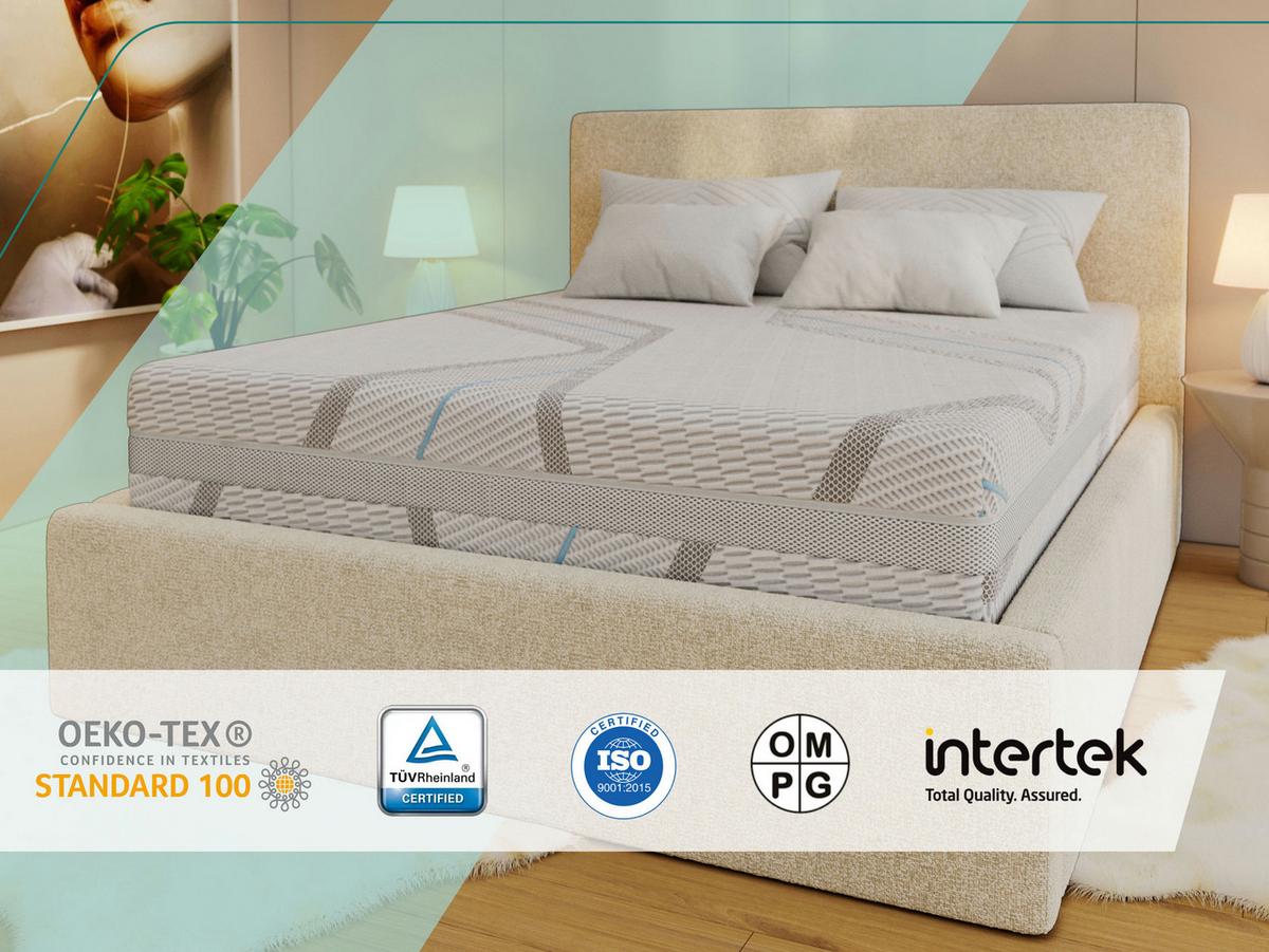 TASCHENMATRATZE TENE - 200/200 - H3 - Lux - Multicolor, Textil (200/200cm) - MKS