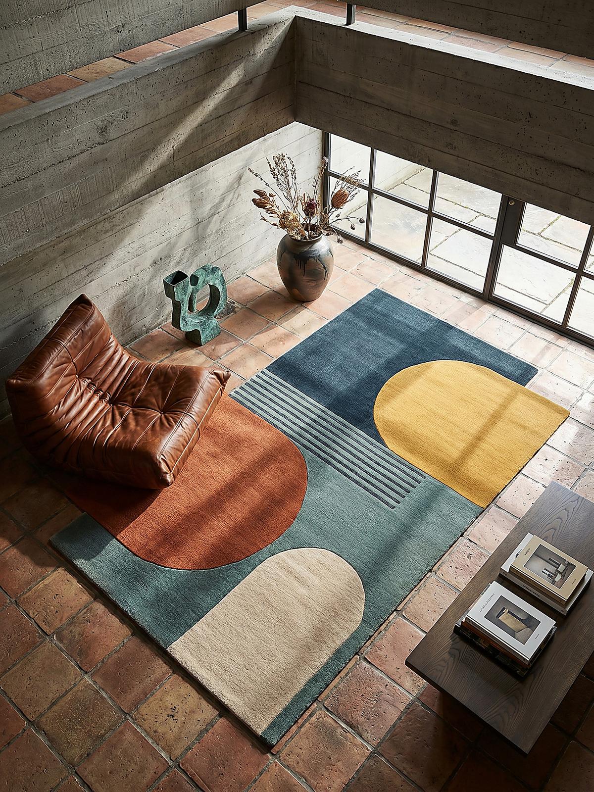 TEPPICH aus Wolle HALLEIN in Bunt, geometrisch-abstrakt, 200 x 290 cm - Multicolor, Textil (290/200cm) - KADIMA DESIGN