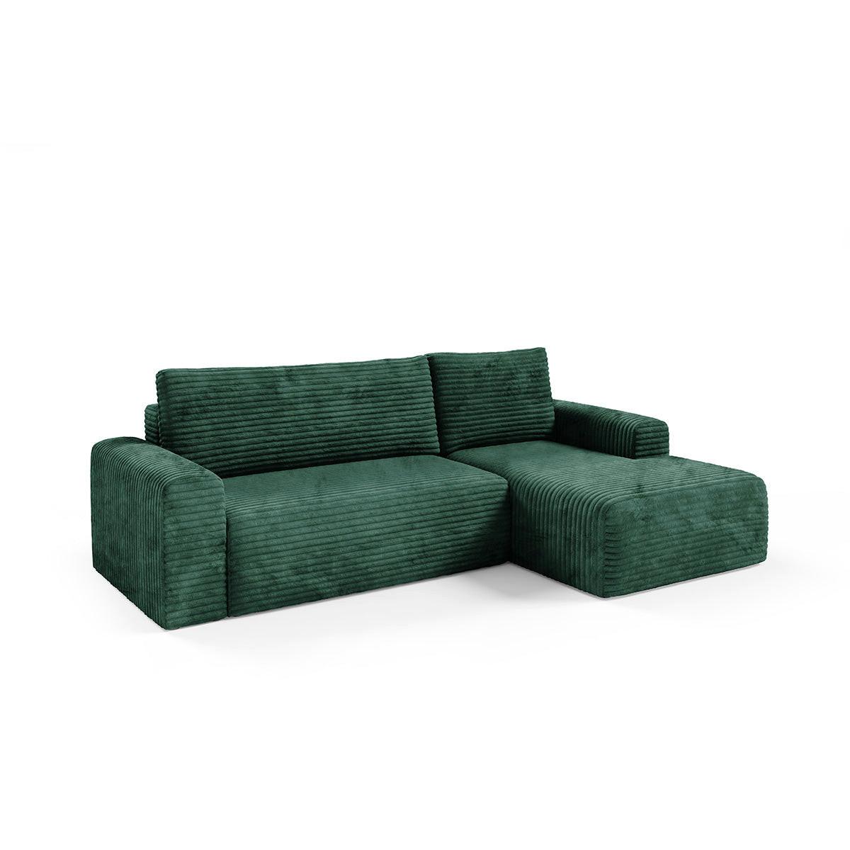 ECKSOFA Romeo 3 Sitzplätze Tannengrün - Grün, Holz (268/163cm) - Petits-meubles