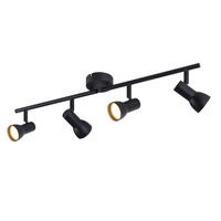 DECKENSTRAHLER Wärmeflügel 4-flammig 60.5/8/16.5cm - Schwarz, Metall (60.5/8/16.5cm) - Nettlife