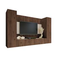 WOHNWAND Deromi V - Braun, Holzwerkstoff (260/150/38cm) - MIRJAN24