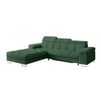 ECKSOFA mit Schlaffunktion Ottomane Links 271x203x79 Grün Cord - Waldgrün, Holzwerkstoff/Textil (271/203cm) - ALTDECOR