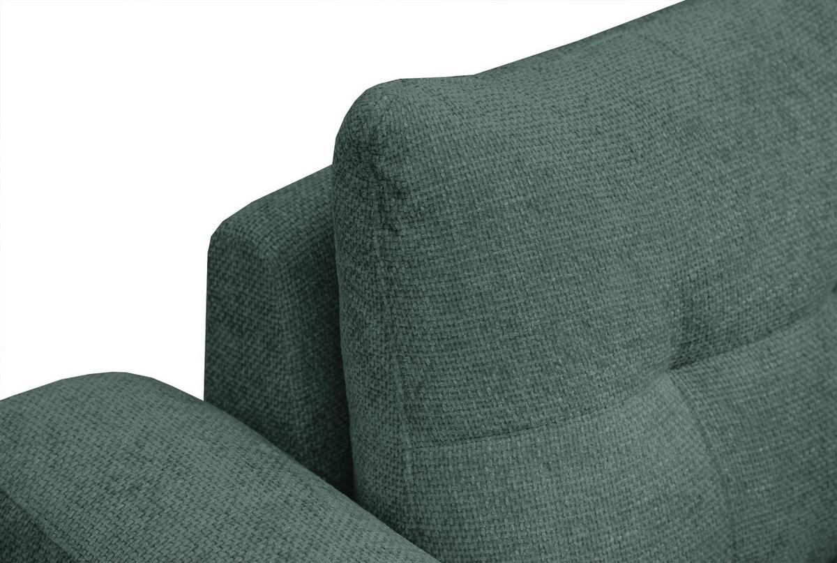 SOFA SALVINI 2-Sitzer, smaragdgrün - Smaragdgrün/Schwarz, Holzwerkstoff/Textil (176/88/99cm) - Wozimo