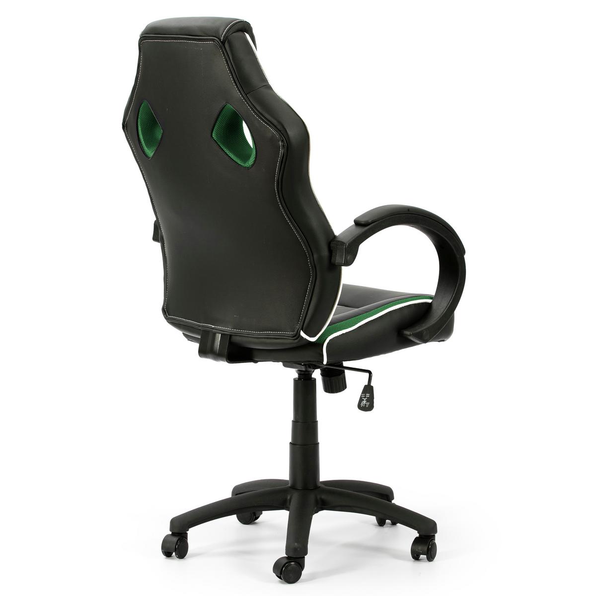 DREHSTUHL Formula Schwarz/Grün - Grün, Fell (68/112/61cm) - VS Venta-stock