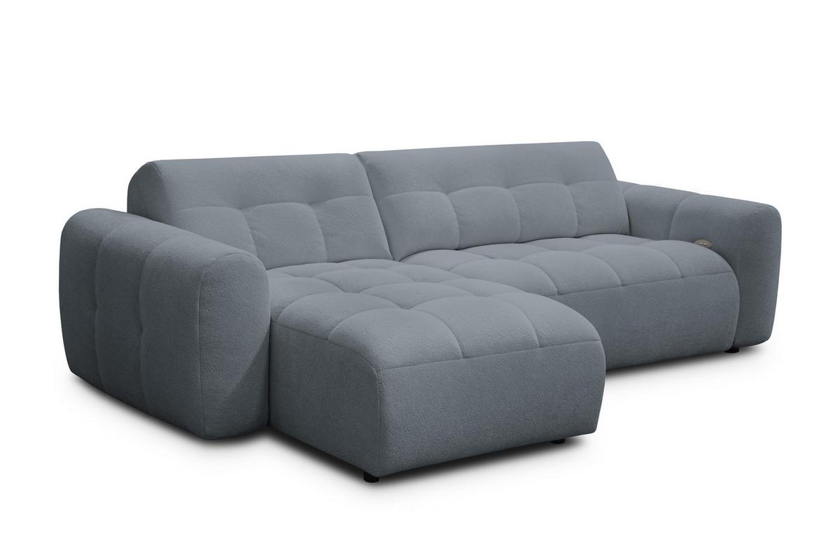 ECKSOFA LUMERO 4-Sitzer LINKS, graphitfarben - Graphitfarben/Schwarz, Holz/Textil (275/166cm) - Courtois Laville
