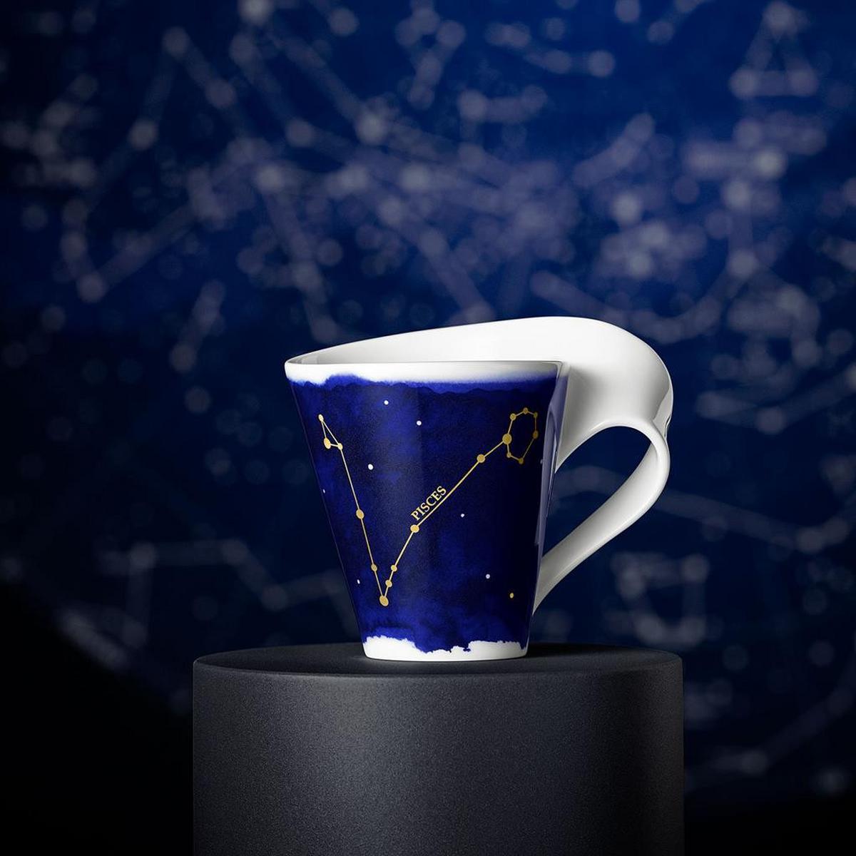 TASSE FISCHE NewWave Stars weiß-blau 300 ml - Blau/Weiß, Keramik (0.3L) - Villeroy & Boch