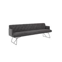 ESSZIMMERBANK CHARME Grau Cord - Grau, Textil (246/85/69cm) - KAWOLA