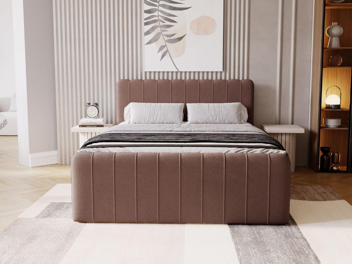BOXBETT Osteno 140x200 Braun - Braun, Holz/Textil (140/200cm) - Graingold