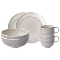 FRÜHSTÜCKS-SET Perlemor Sand beige 6-tlg. - Beige, Keramik (28/22/38cm) - like.Villeroy & Boch