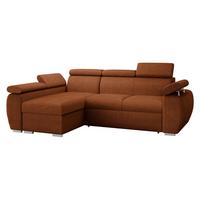 ECKSOFA Boston Mini, Seite: Links - LC+2R - Chromfarben/Bronzefarben, Holz/Textil (255/170cm) - MIRJAN24